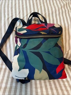 a new day Leaf-Print Women’s Backpack in Green, Navy, Red